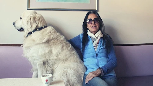 Bäckerin Pia Lendl Bäckerin Pia Lendl mit ihrem Hund