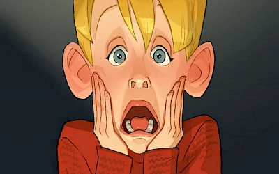 Karikatur von Macauly Culkin als Kevin - ©Xi Ding